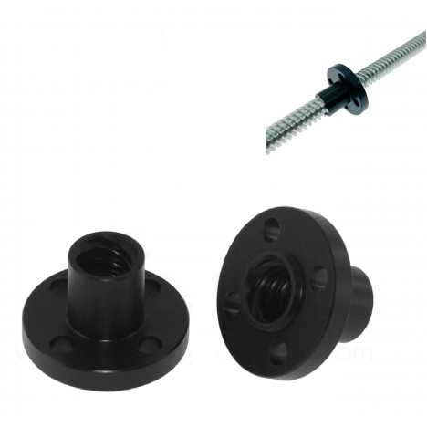 Plastic Flange Nut for Trapezoidal Screw T8 Pitch 2 mm – EX4421