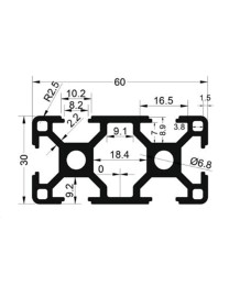 Конструктивен Алуминиев Профил 30х60
