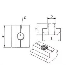 T-slot nuts, fasteners for CNC machines, fastening elements