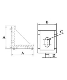 Corner Bracket for 20x20 Profile, Fasteners