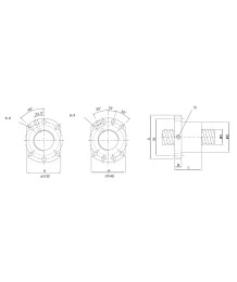 Single nut for SFU 3205 screw, Single screw nut, SFU 3205