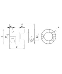 JM Elastomeric Coupling, 3 Jaw Couplings