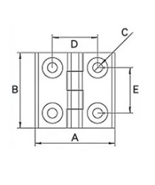 Hinges for Aluminum Profiles – EXP203040