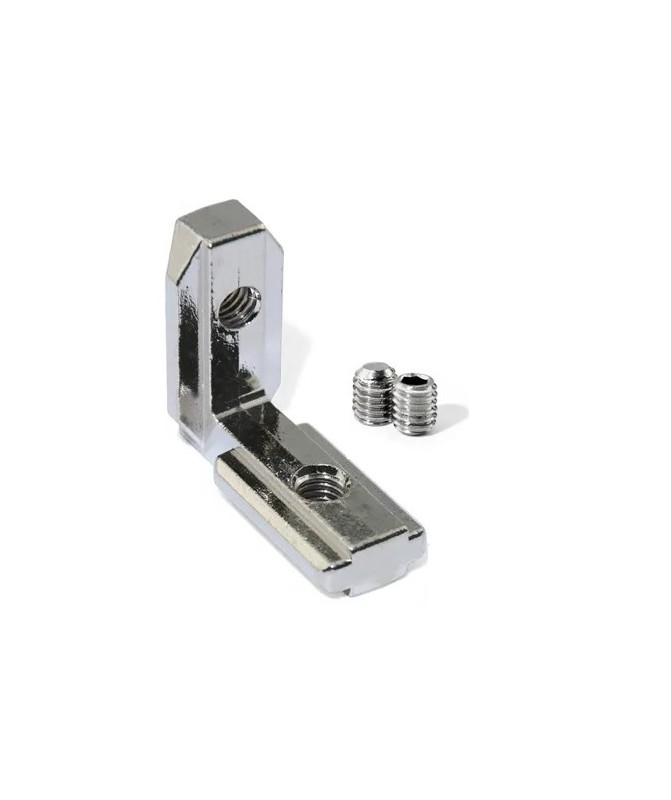 L-shaped angular connector for profile 20x20, 20x40