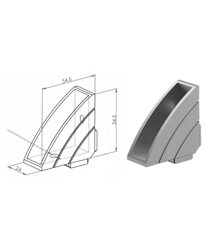 Corner brackets, fasteners for CNC machines, fastening elements