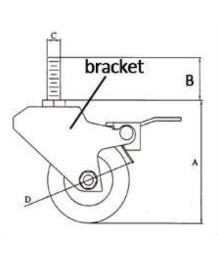 Caster wheels with brake