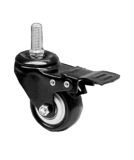 Caster wheels with brake