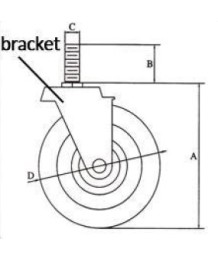 Caster wheels without brake
