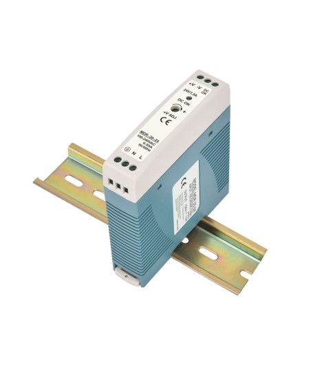 DIN Rail Switching Power Supply MDR-20-24, 24W, 24V, 1A