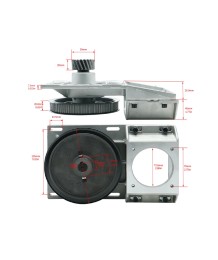 Редуктор за CNC машини с рейка и пиньон – модул 1.5, 5:1, Nema 34