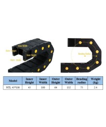 Cable Drag Chain 45x100 – EXPCC45100ODC