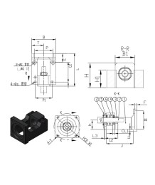 motor mount bracket, HM10-57, HM10-60, C7 ball screw mount, C5 screw seat, NEMA 23 mount, CNC motor