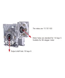 Worm Gear Reducer NMRV040 – Ratio 1:15 / 1:50 / 1:100