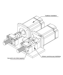 Integrated Mount for Nema 24 Motor and Ø16 Ball Screw - HM12-60