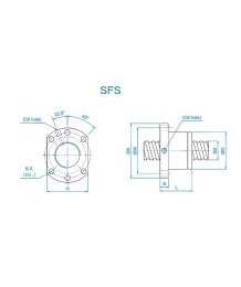 Single nut for SFU 1605 screw, Single screw nut, SFU 1605