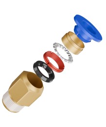 Пневматичен бърз фитинг SPC One-Touch – прав с външна резба