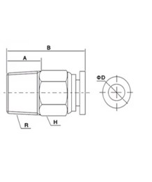 Пневматичен бърз фитинг SPC One-Touch – прав с външна резба