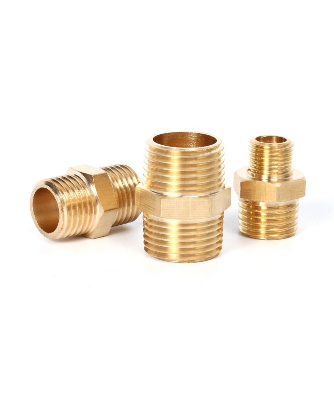 Пневматичен фитинг BW двойна външна резба – месингов конектор