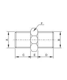 Пневматичен фитинг BW двойна външна резба – месингов конектор