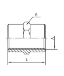 Пневматичен фитинг BL двойна вътрешна резба – месингов конектор