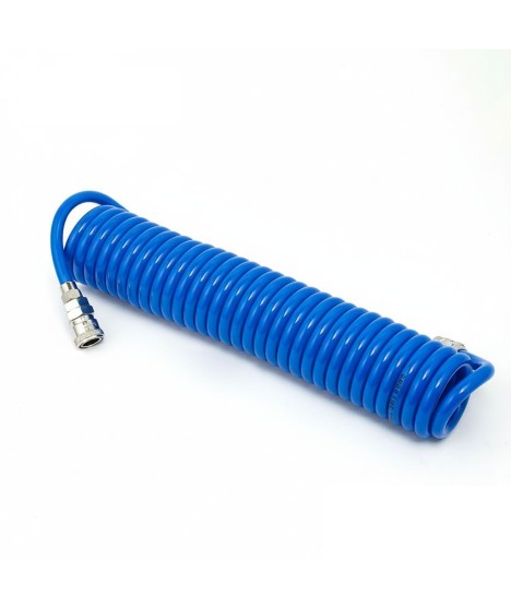 Спирален пневматичен маркуч SNS ACLW син – PU въздушен маркуч