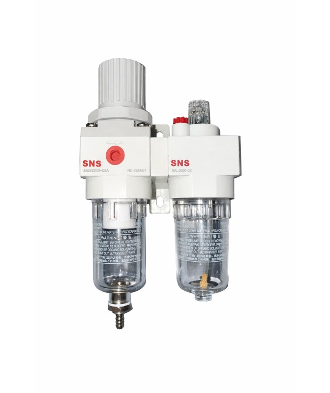 FRL блок SAC2010-02A – филтър регулатор смазчик 1/4″