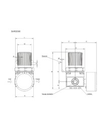 Пневматичен регулатор на налягане SAR2000-02 – 1/4″ въздух