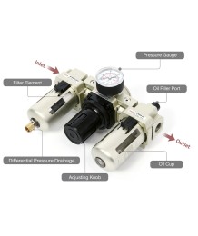 FRL блок AC2000-01 – филтър регулатор смазчик 1/8″