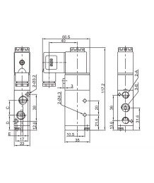 Пневматичен електромагнитен клапан 4V210-08 AC220V – 1/4″