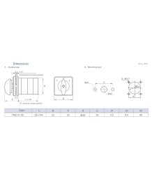 Камов превключвател YMZ12-32 – 32A, до 690V, селекторен ключ за табло